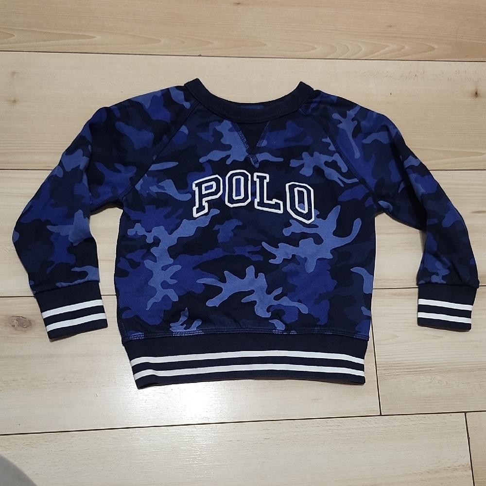 Polo by Ralph Lauren Blue Camouflage Kids Sweater